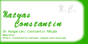matyas constantin business card