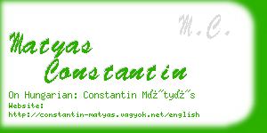 matyas constantin business card
